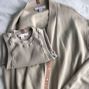 Lunya Organic Pima Short Cardigan + Crop Top